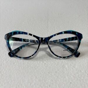 Alain Mikli Blue Cateye Tortoise Shell Glasses 15036 140 A03061 001